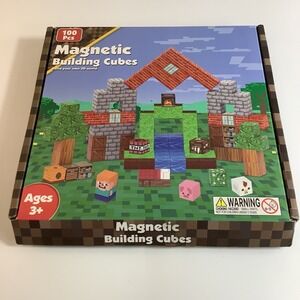 100 Piece Magnetic Building Cubes Create Your Own 3D World Goody King STEM 3+